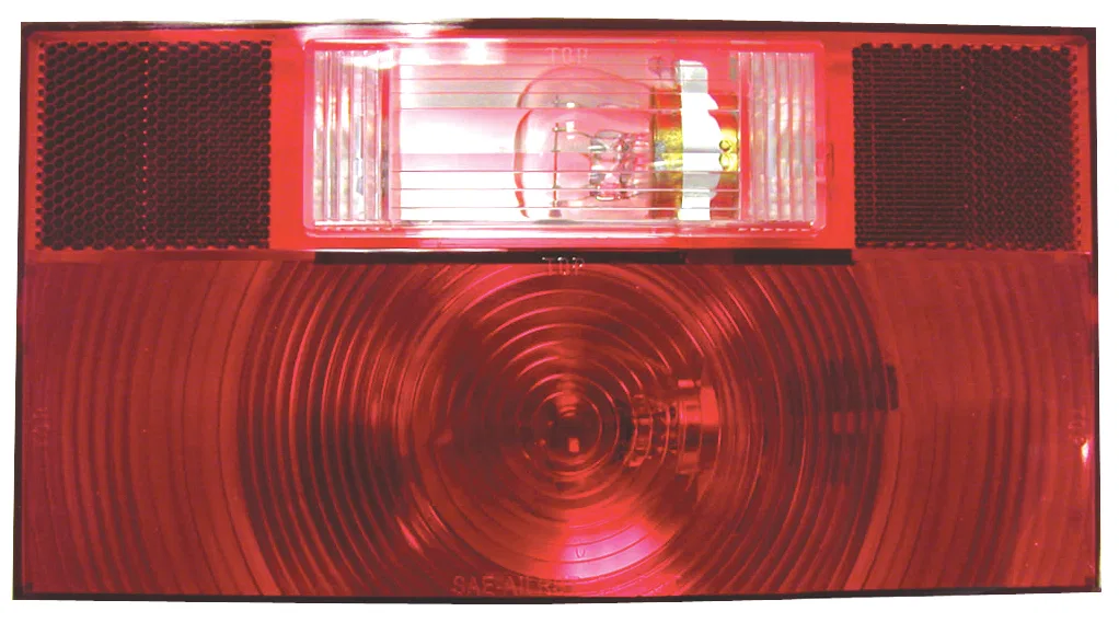 V25912 – PETERSON MFG Trailer Light, Stop/ Turn/ Tail Light Incandescent Bulb Rectangular Red 8-9/16 Inch Length x 4-...